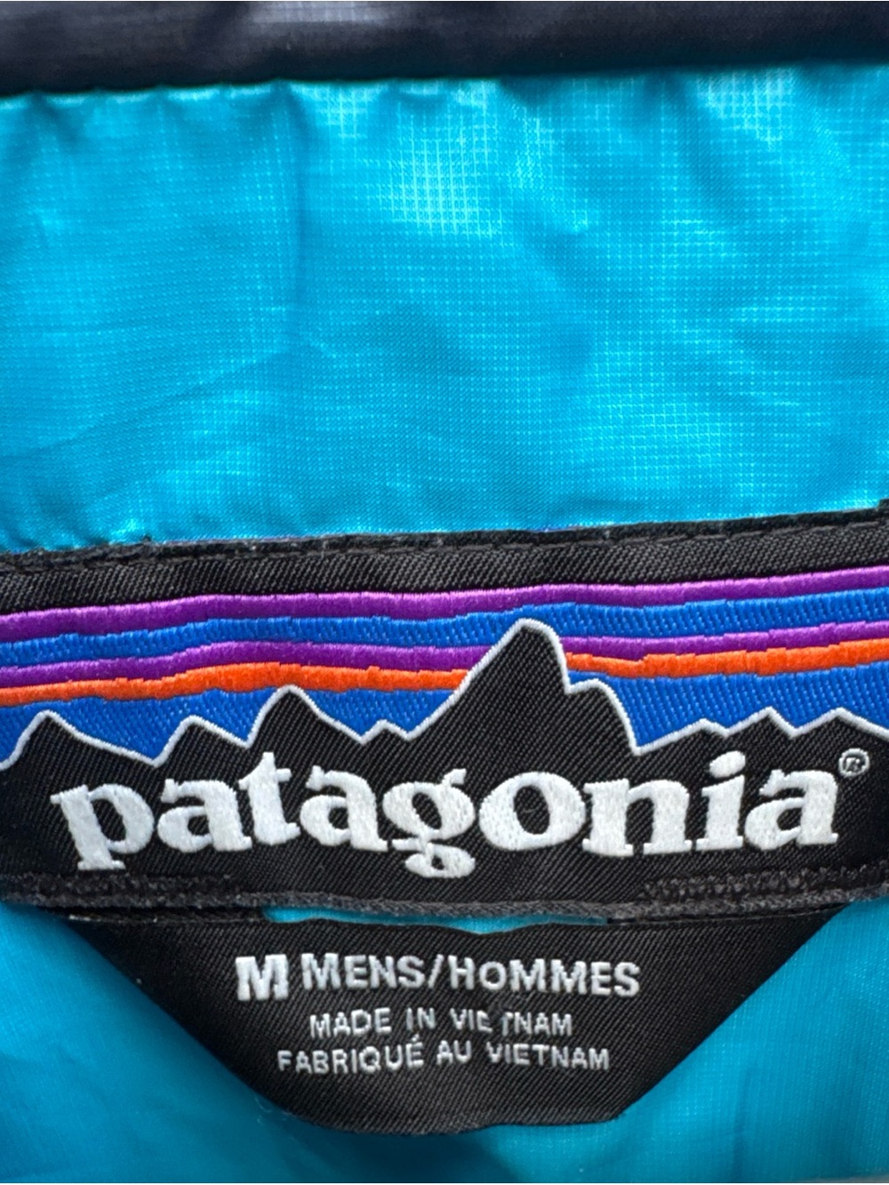 Patagonia Jacket Men's Medium Blue Nano Puff 1/4 Zip Puffer Outdoor Pullover - Picture 3 of 6